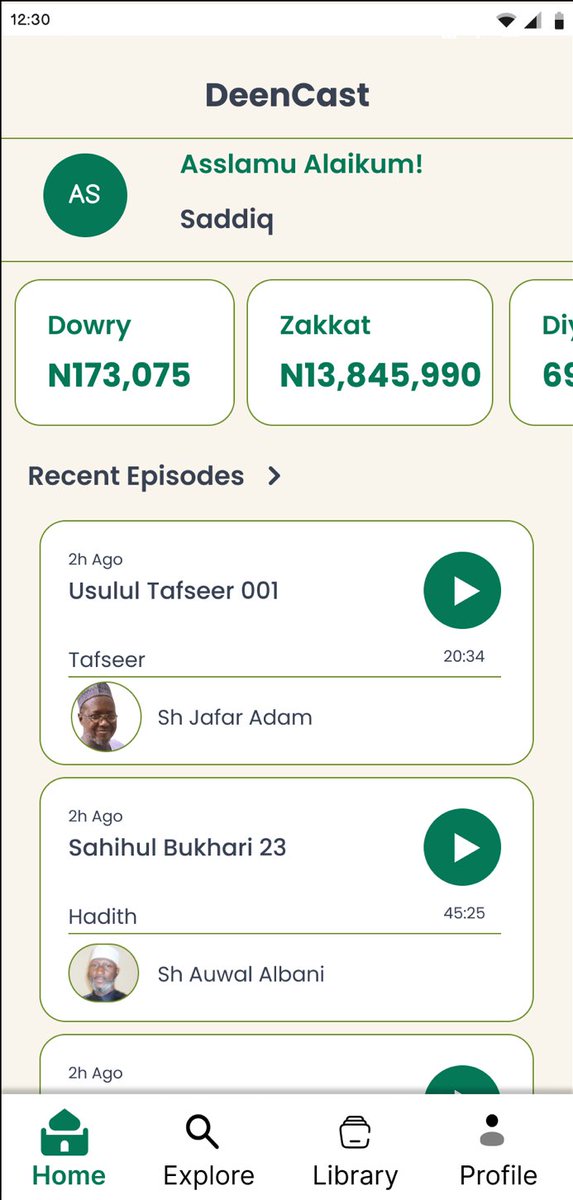Abubakr_Siddiq_'s tweet photo. ✨ Exciting Update!
After weeks of dedication, research, and creativity, I’m thrilled to share the UI design of my Islamic App using Figma📱🎧.
#UIDesign #FigmaDesign #IslamicApp #MuslimNigeria #PodcastApp #MuslimTech #UIUX #NaijaCreatives #DigitalInnovation #FaithAndTech https://t.co/fceR80bh0m