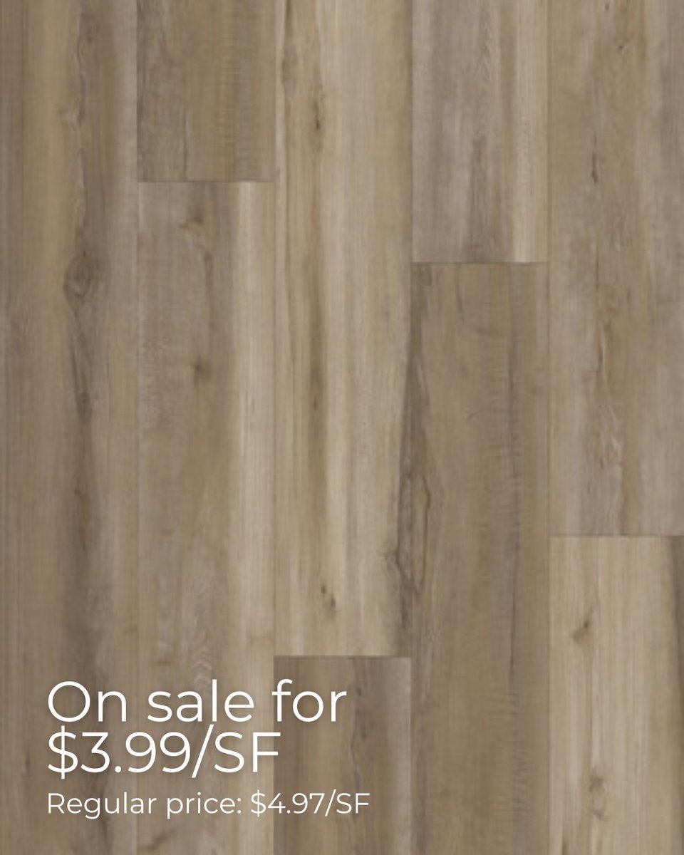 ParamountYEG's tweet image. Introducing the NEW Waterton Luxury Vinyl collection — now on SALE till August 31st!

Available for quick delivery with 9” x 60” planks in 6 beautiful colors. Regularly priced at $4.97/SF, now just $3.99/SF!

#yegflooring #yegconstruction #yegreno #luxuryvinyl