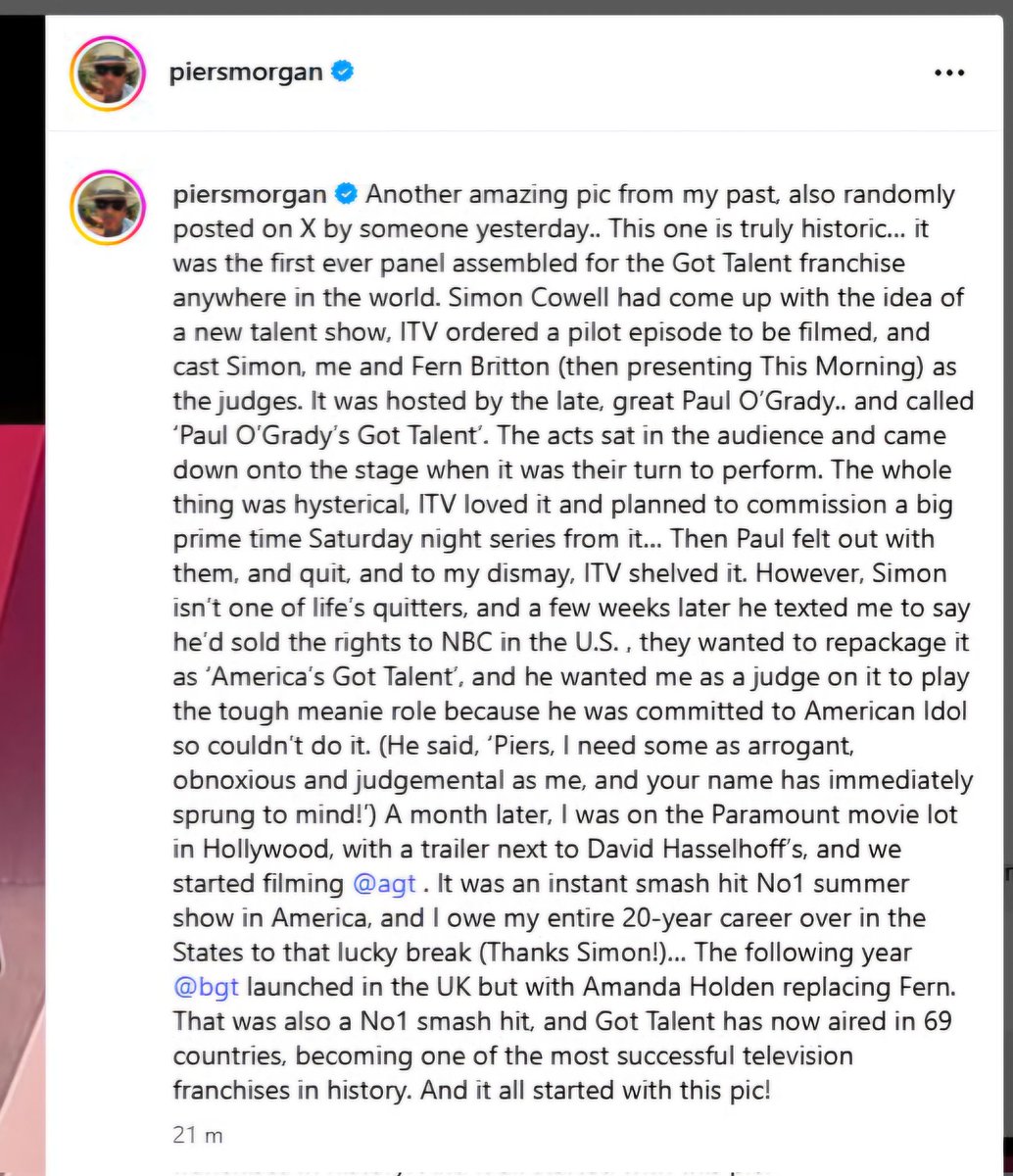 Matthew Gormley (@matthewpgormley) on Twitter photo Interesting first-hand insight from <a href="/piersmorgan/">Piers Morgan</a> about what was originally going to be Paul O'Grady's Got Talent. Interesting first-hand insight from <a href="/piersmorgan/">Piers Morgan</a> about what was originally going to be Paul O'Grady's Got Talent.