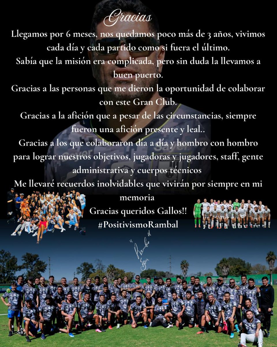 Gracias Gallos 🖤💙  🙏🏻
#PositivismoRambal