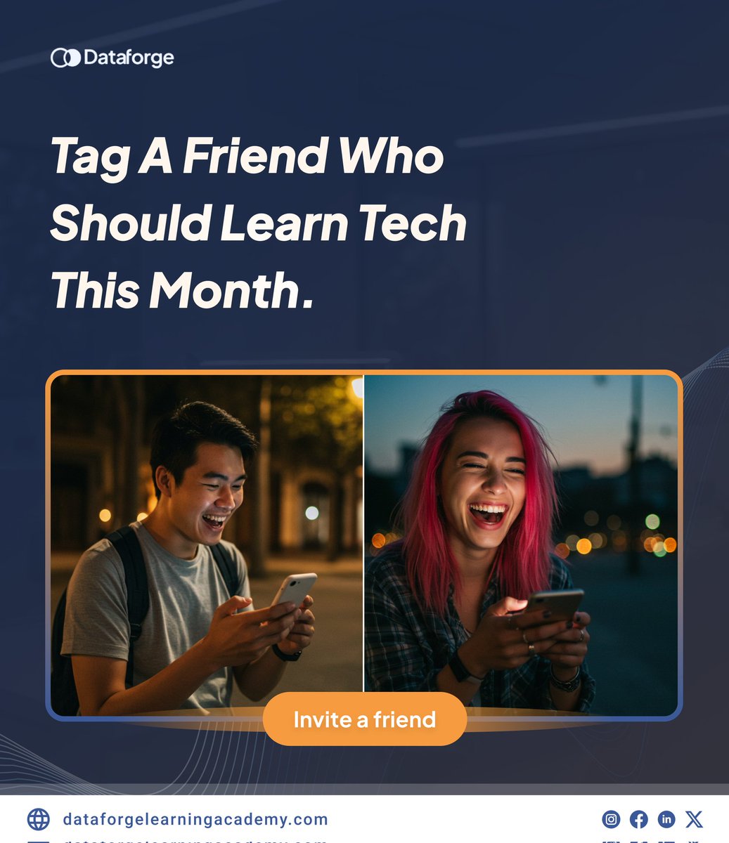 DataForge_LA's tweet image. Who’s that one friend who…

Always says “I’m not a tech person” but spends 8 hours a day on their phone? 
Can troubleshoot Netflix but not their email password? 

Click on the link to register for next cohort: tinyurl.com/3v9j59hw
#LearnTech #TechSkills #Dataforge #FutureRead