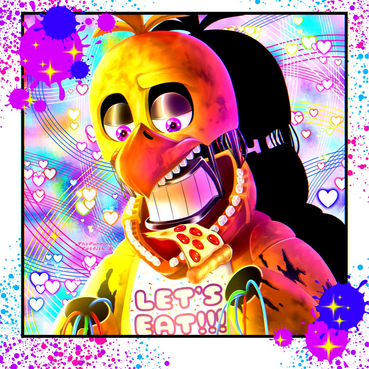 (Repost)
🐥🍕🐥🍕🐥🍕✨
#FNAF #FiveNightsAtFreddys #fnaffanart #chicafnaf