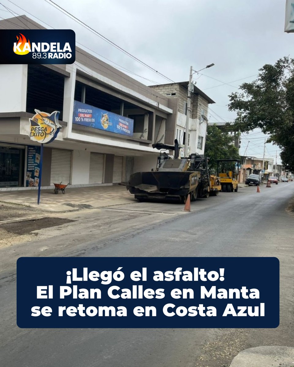 El Plan Calles, 70K:107 Calles nuevas para Manta, se retoma desde hoy en la entrada de Costa Azul. La ecuación del cambio continuará, debido a que ya se retomó la entrega de asfalto por parte de la Refinería de Esmeraldas.  

Lea la nota completa en 
facebook.com/photo?fbid=731…