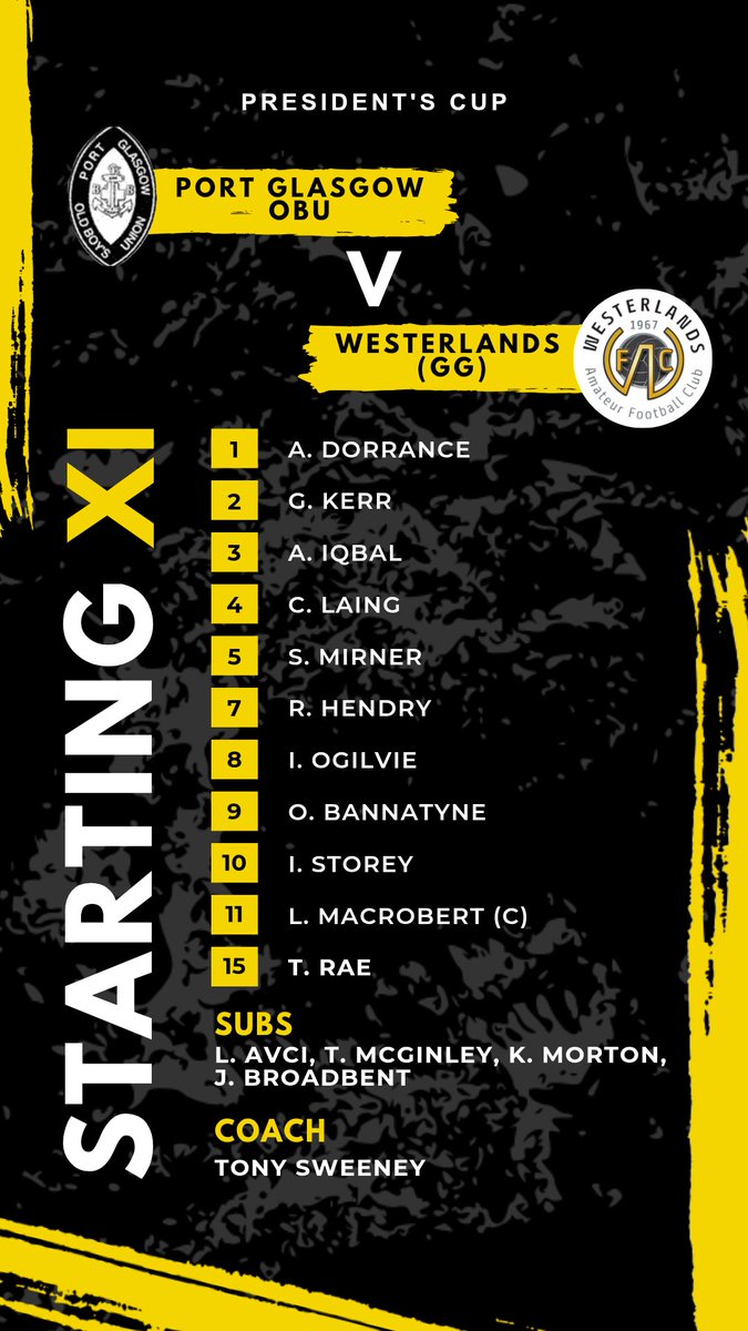 Line-up for the GG's cup tie tonight...