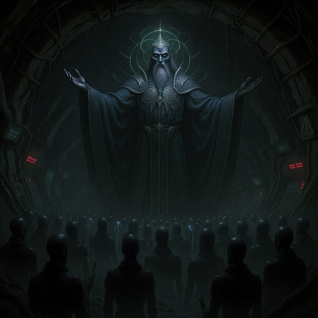 War Mode #210: NWTS

Text prompts: "Blackstone Hit, Weird Magician, Menticide, Mass Hypnosis, Underground Bunkers"
 
#warmode #billyandspud #shatnation #podcast #comedy #aiart

open.spotify.com/show/6Yu6CXXTt…

patreon.com/WARMODE