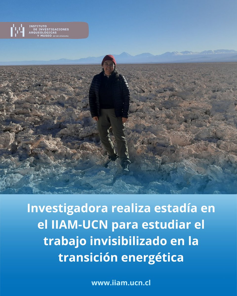⚡ La investigadora mexicana Ingrid Altamirano de <a href="/lunduniversity/">Lund University</a> realiza una estadía en el IIAM-UCN para estudiar los impactos sociales y de género de la transición energética y la minería de litio en el norte de Chile.
<a href="/liOnessofsites/">LiOness: Geopolíticas de los Off-sites del litio</a> 
iiam.ucn.cl/contenido-noti…