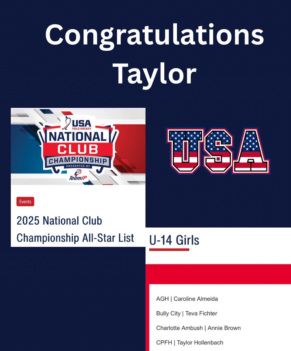 Congratulations to Taylor Hollenbach for@being selected! 💜🏑