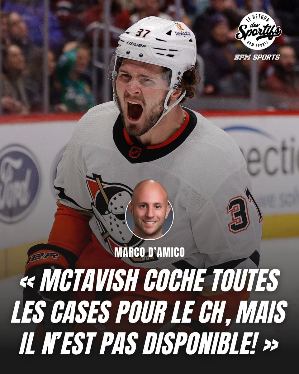 BPMSportsRadio's tweet photo. Le dossier est clos avec Mason McTavish. Il n’est tout simplement pas disponible!  

#nhl #lnh #hockey #mctavish #ducks #anaheim #mtl #montreal #canadiens https://t.co/LT2wEDvXIr