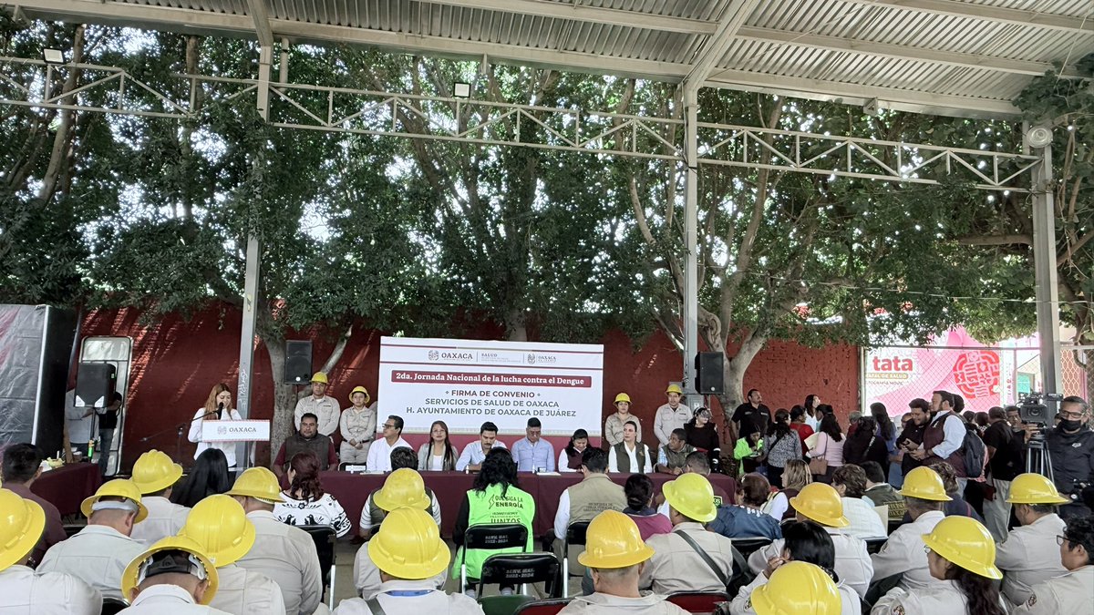 SSO_GobOax's tweet photo. Refuerzan Segunda Jornada Nacional de Lucha contra el Dengue 2025 con firma de convenio

•La unión de esfuerzos entre SSO y el municipio de Oaxaca de Juárez garantiza resultados
👉🏻 https://t.co/REgdPHSt28 https://t.co/UeW1jMecaS