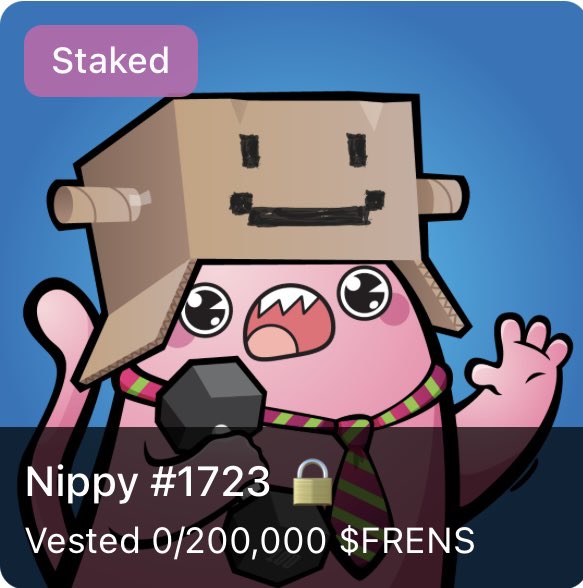 This is my most valuable Nippy (200,000 $FRENS)

You can’t have it