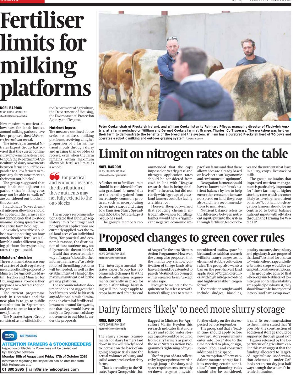 NiallReidy1's tweet image. Great page in the @farmersjournal tomorrow. A few pages later on about generation renewal…..why would a young lad bother 🤷‍♂️ #limit #changes #green #more