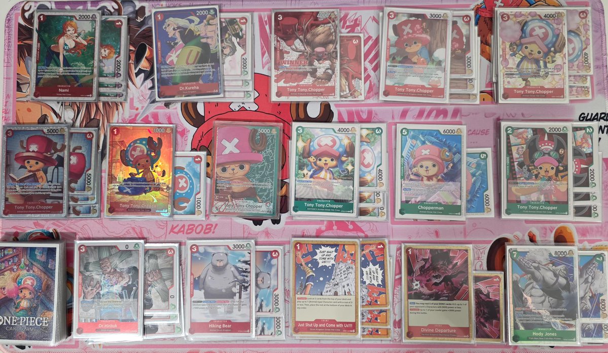 Sergio Miedes (@sergiomiedestcg) on Twitter photo 4-0 in my last op11 local at <a href="/manavortexshop/">Mana Vortex</a>
Deck: 🔴🟢Chopper
Matchups:
⚫️Lucci🎲✅
🔴🔵Marco✅
🔴Shanks✅
🔵🟣Reiju✅
I also share here the list in case you want to give it a try :D
#OPTCG 4-0 in my last op11 local at <a href="/manavortexshop/">Mana Vortex</a>
Deck: 🔴🟢Chopper
Matchups:
⚫️Lucci🎲✅
🔴🔵Marco✅
🔴Shanks✅
🔵🟣Reiju✅
I also share here the list in case you want to give it a try :D
#OPTCG