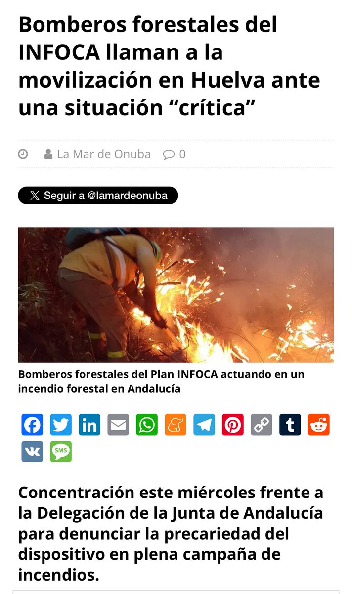 He sido Consejero de Medio Ambiente en Andalucía y reestructuré el dispositivo de lucha contra incendios, INFOCA, dotándolo de más recursos personales y de medios, sabiendo que el cambio climático nos iba a poner las cosas duras cada año más. Llega el PP de MBonilla, de Feijóo,