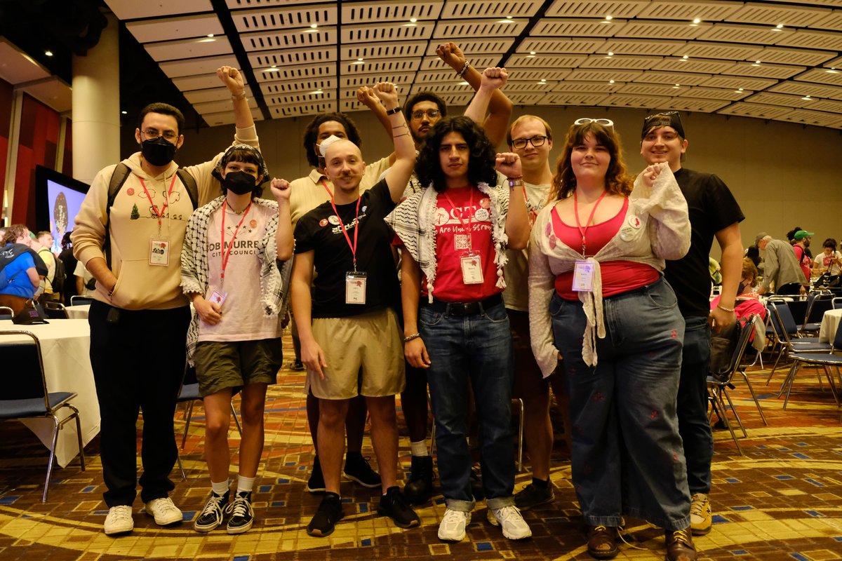 Congrats to our delegates for a great convention! Thank you for your hard work and dedication through the long deliberations and difficult voting decisions. Thank you for representing our chapter well! #DSA #dsaconvention #Solidarity