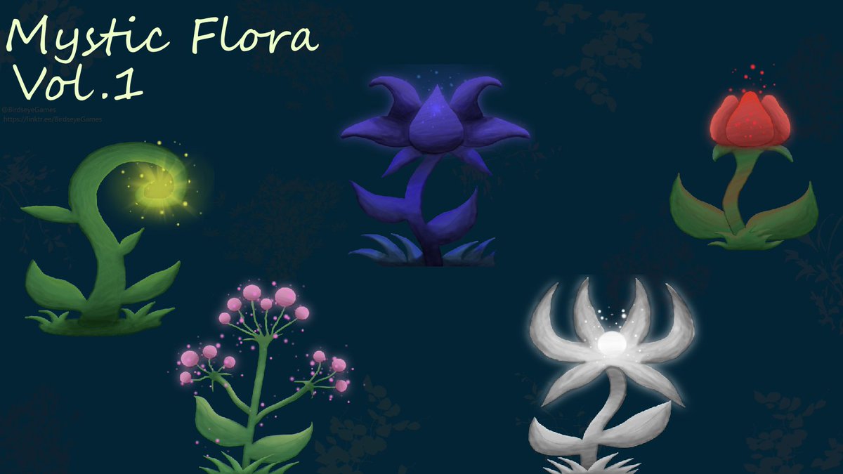 BirdseyeGames's tweet photo. 🌸 Just dropped my 2nd asset pack!
Mystic Flora Vol. 1! Glowing fantasy flowers for platformers, RPGs, and cozy games.
5 types • 5 colors • Glow &amp; FX layers
🛒
https://t.co/sR1QXLIcdy: https://t.co/zRZtEuHXsN
ko-fi: https://t.co/6eR4m9qWr4
#indiedev #assetpack #gamedev #2D #art https://t.co/UMYZcuTr4a