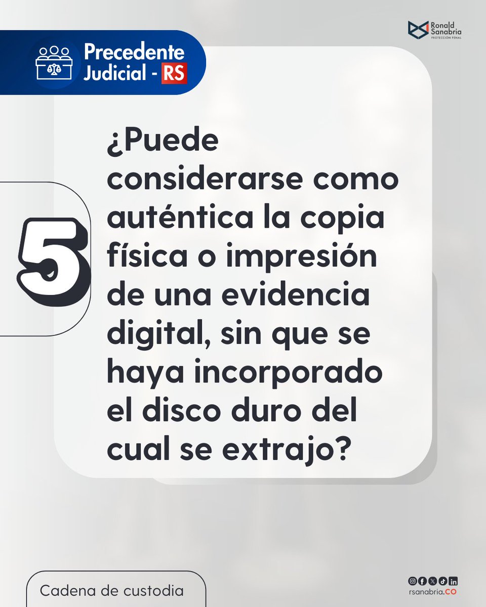 RsanabriaCo's tweet image. 📚 Consulta el desarrollo completo de cada problema y las providencias que los sustentan en nuestra página web.

#CadenaDeCustodia #PrecedenteJudicial #PruebaPenal #DerechoProcesalPenal #RSanabria
