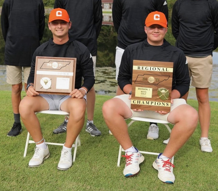 Cam_Jourdan's tweet image. Here's Tankersley (left) and Herrington at Dickson County High School when they were teammates. 

Now they're two of 32 players left in the 2025 U.S. Amateur.