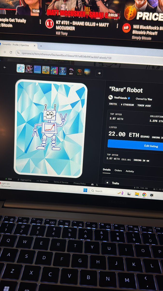 Russ Oviatt (@soviattunion) on Twitter photo Series 1 <a href="/veefriends/">VeeFriends</a> Diamond Rare Robot 1/1 for sale. Dropped down from 30 to 22eth. Hearing offers. This is a HOLY GRAIL! Series 1 <a href="/veefriends/">VeeFriends</a> Diamond Rare Robot 1/1 for sale. Dropped down from 30 to 22eth. Hearing offers. This is a HOLY GRAIL!