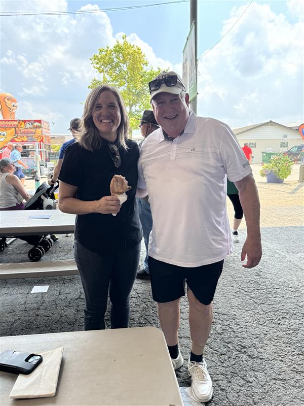At the Illinois State Fair talking transit with <a href="/IDOT_Illinois/">IDOT_Illinois</a> Secretary Gia Biagi