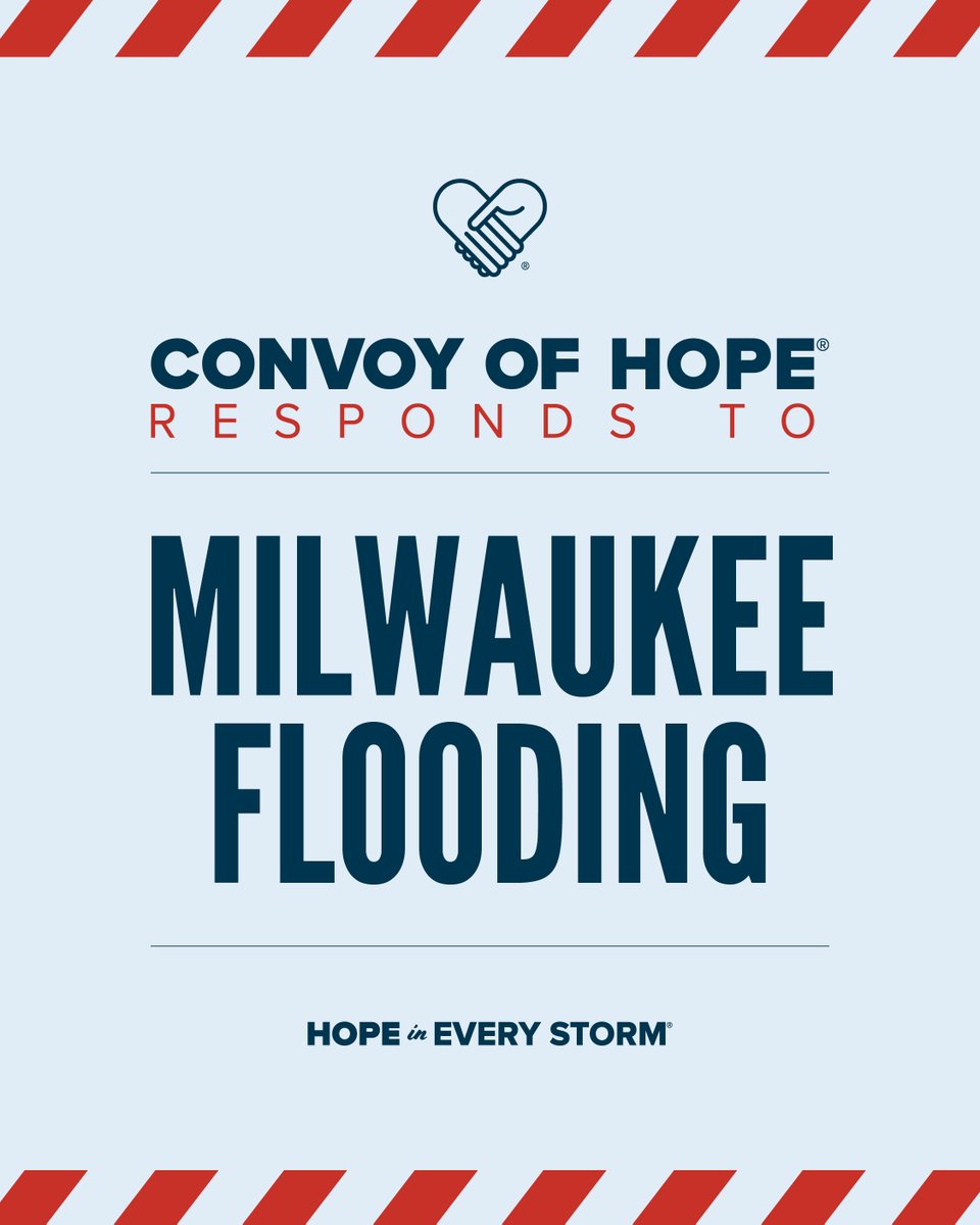 Convoy of Hope is en route to Wisconsin after a harrowing stretch of storms and record rainfall hit the state. 🚨🚚

Streets turned to rivers in a matter of minutes overnight, and residents woke up to water-filled basements, floating cars, and mass power outages. The Convoy team