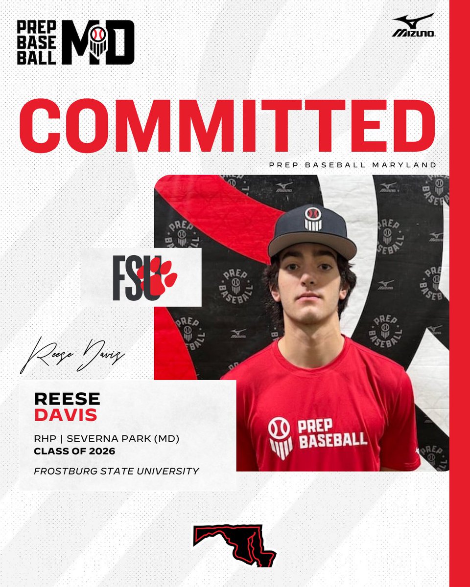PrepBaseballMD's tweet photo. π¨ Commitment Watch π¨
'26 RHP Reese Davis (@SPFalconsBSBL) has announced his commitment to Frostburg State.
π 2025 MD Preseason All-State II - 12th commit
π 2023 MD Preseason ID - 24th commit
@ReeseD08 β‘οΈ https://t.co/W8VkcQQaxh
#MDPASII || #BeSeen https://t.co/mb7WZv4Fee