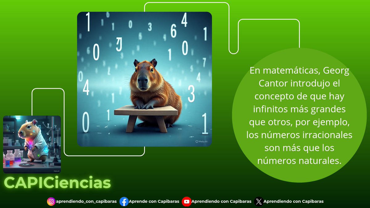 AprendoCapibara's tweet image. Ciencias - #Infinitos más grandes que otros.
#FelizMiércoles #13DeAgosto #Capibara