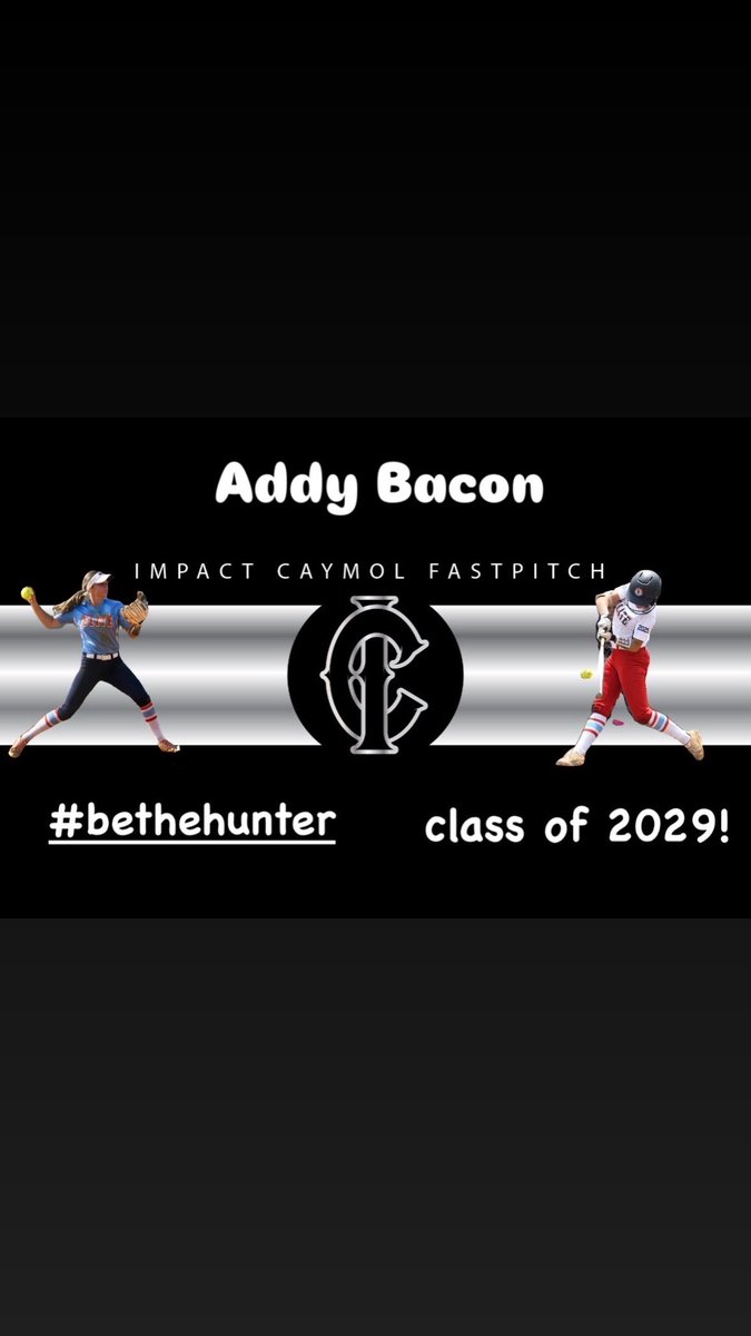 Addy Bacon (@addybac11) on Twitter photo So excited for this next chapter!!
#BETHEHUNTER #2029
<a href="/impactcaymol/">Impact Caymol</a> <a href="/ExtraInningSB/">EXTRA INNING SOFTBALL</a> @legacylegendsS1 <a href="/SBRRetweets/">Softball Recruiting Reposts</a> <a href="/LineDsoftball/">Line Drive Media</a> <a href="/TOP_D1RECRUITS/">Softball Top Preps Retweet</a> <a href="/FastpitchWire/">Fastpitch Wire</a> So excited for this next chapter!!
#BETHEHUNTER #2029
<a href="/impactcaymol/">Impact Caymol</a> <a href="/ExtraInningSB/">EXTRA INNING SOFTBALL</a> @legacylegendsS1 <a href="/SBRRetweets/">Softball Recruiting Reposts</a> <a href="/LineDsoftball/">Line Drive Media</a> <a href="/TOP_D1RECRUITS/">Softball Top Preps Retweet</a> <a href="/FastpitchWire/">Fastpitch Wire</a>