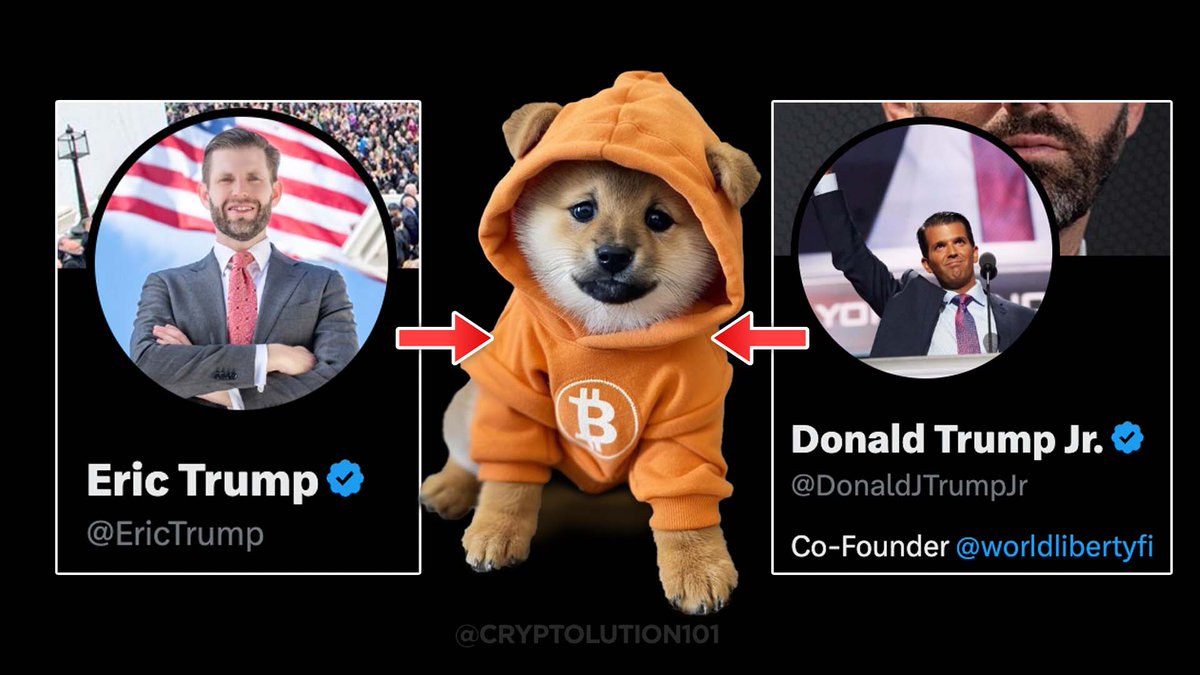 Dear <a href="/EricTrump/">Eric Trump</a> &amp; <a href="/DonaldJTrumpJr/">Donald Trump Jr.</a>,

Don't miss Bitcoin's #1 Memecoin, $DOG now available on @KrakenFX.