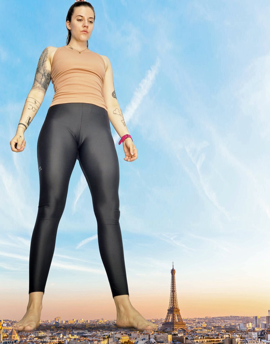 Beautiful Giantess <a href="/maryjunefeet/">Queen Mary June 👑</a> heard the tinies bragging about their impressive Eiffel Tower, so she had to go check it out, crushing major portions of Paris under her soles. It looked like a tiny souvenir to her! Soon she would show the specks her true power by destroying it😈