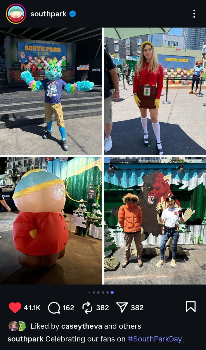 Bash & Choco ❂ BABSCon J4-J5 (@transformartive) on Twitter photo What are the chances that both me <a href="/BashThePinata/">Bash the Piñata 🪅 @SDCC</a> and my friend <a href="/CaseyTheVA/">Casey Mongillo (ケイシ・モンジロ) 🌟</a> ended up on the same image posted by <a href="/SouthPark/">South Park</a>!
#SouthParkDay #SouthPark What are the chances that both me <a href="/BashThePinata/">Bash the Piñata 🪅 @SDCC</a> and my friend <a href="/CaseyTheVA/">Casey Mongillo (ケイシ・モンジロ) 🌟</a> ended up on the same image posted by <a href="/SouthPark/">South Park</a>!
#SouthParkDay #SouthPark