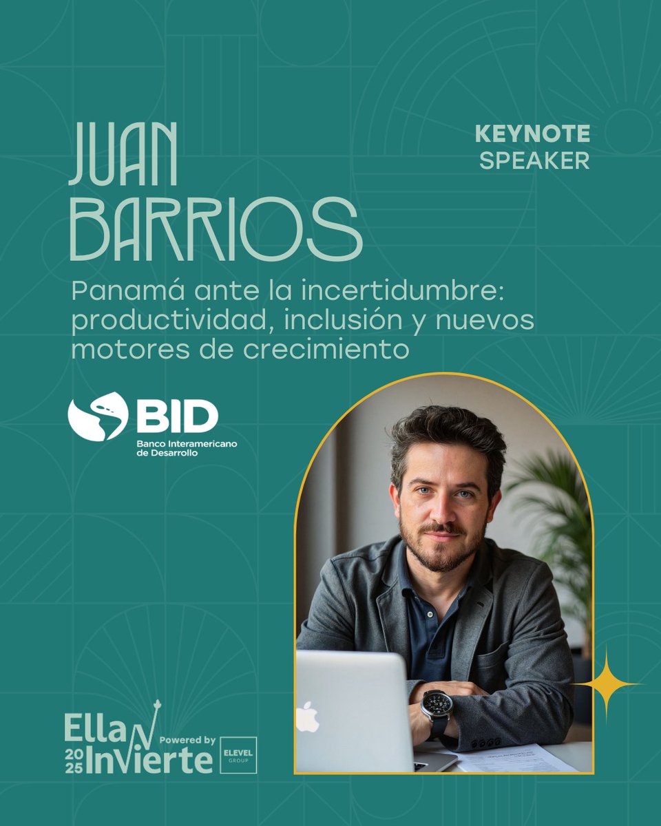 EllaInvierte's tweet photo. ¿Qué está pasando en Panamá y cómo afecta tus finanzas? 🇵🇦

Juan Barrios, del BID, será Keynote Speaker en #EllaInvierte2025 para explicar productividad, inclusión y nuevos motores de crecimiento del país. Claves para invertir de forma inteligente y estratégica. https://t.co/9OC33BttJa