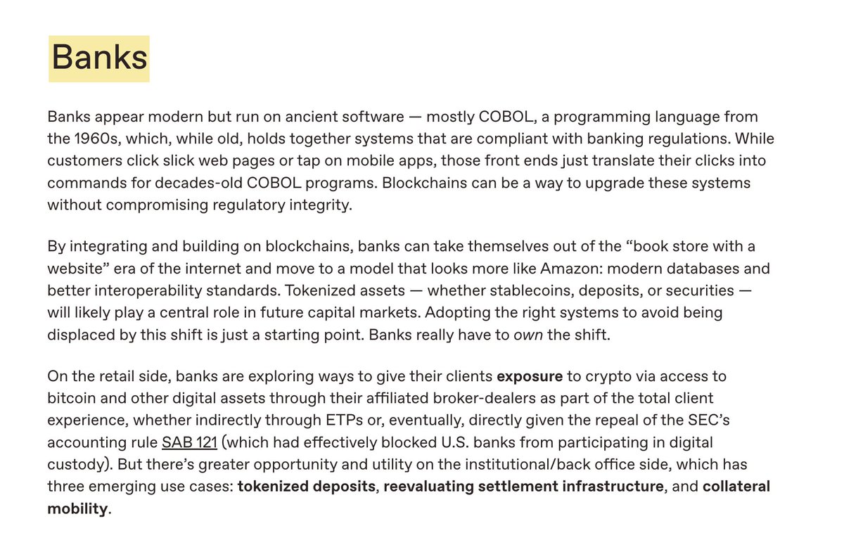 Blockchains for TradFi: What banks should know.

⤵️