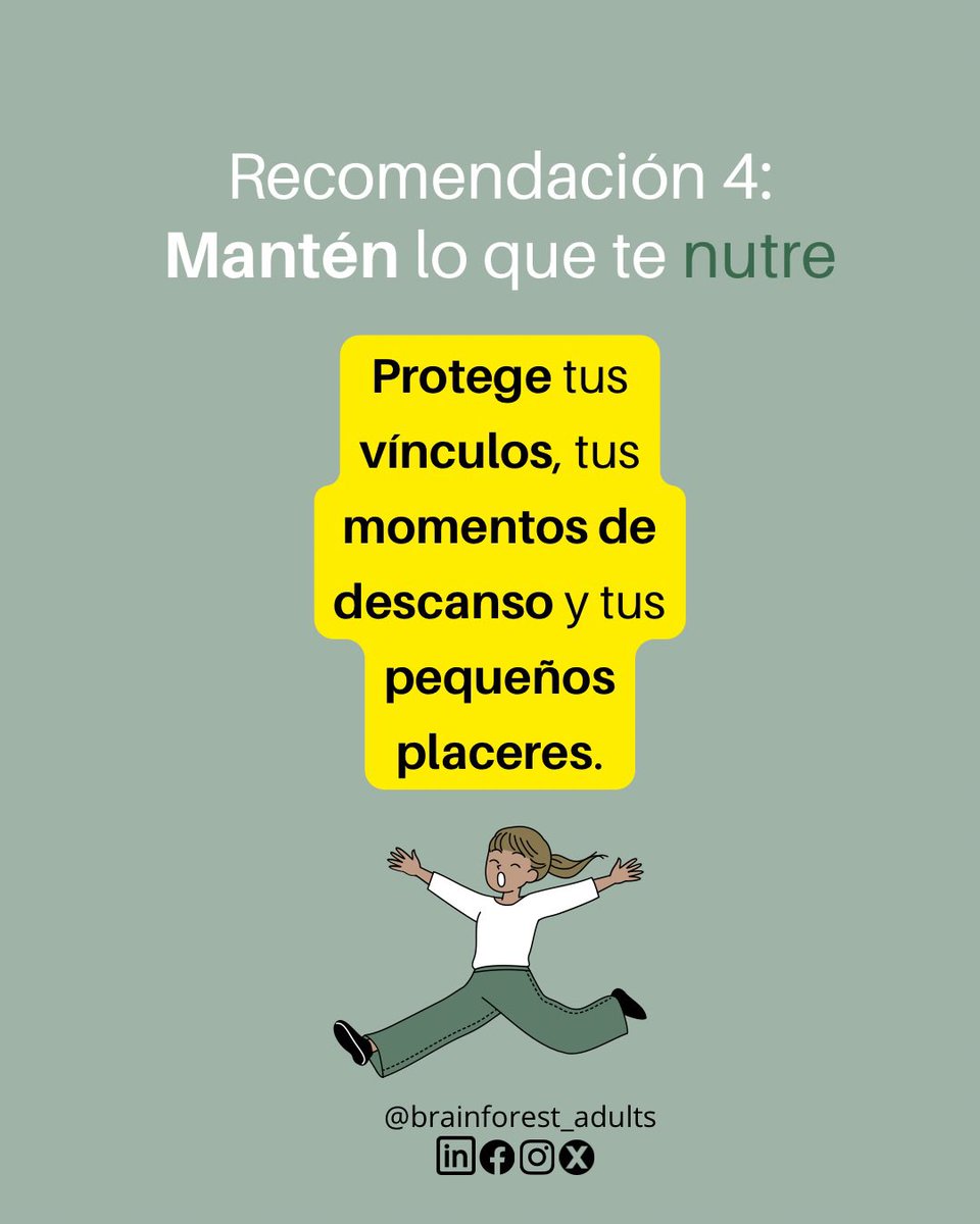 BrainForest_Vis's tweet photo. 🌿 Volver a la rutina significa perder el equilibrio. La evidencia muestra que los pequeños hábitos de autocuidado reducen el estrés y facilitan la adaptación tras las vacaciones. 📖 De Bloom et al., 2013 |¿Qué hábito vas a cuidar este regreso?#SaludMental #VolverConConciencia https://t.co/EfxKx8v1J5