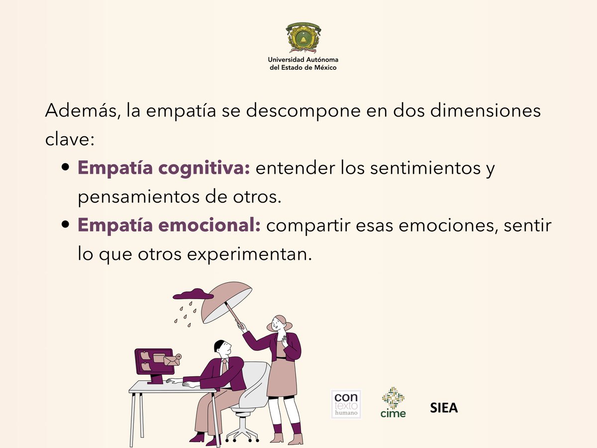 ConTexto_Humano's tweet image. En Con Texto Humano, reflexionamos sobre cómo la empatía —como herramienta académica y social— puede transformar nuestras relaciones, impulsar solidaridad y generar comunidades más humanas.
Conoce más en:
📷 contextohumano.uaemex.mx