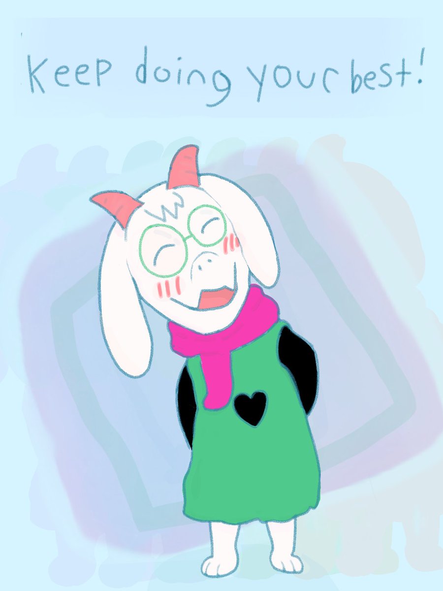 Needed some motivation from Ralsei in a time of stress maximum...