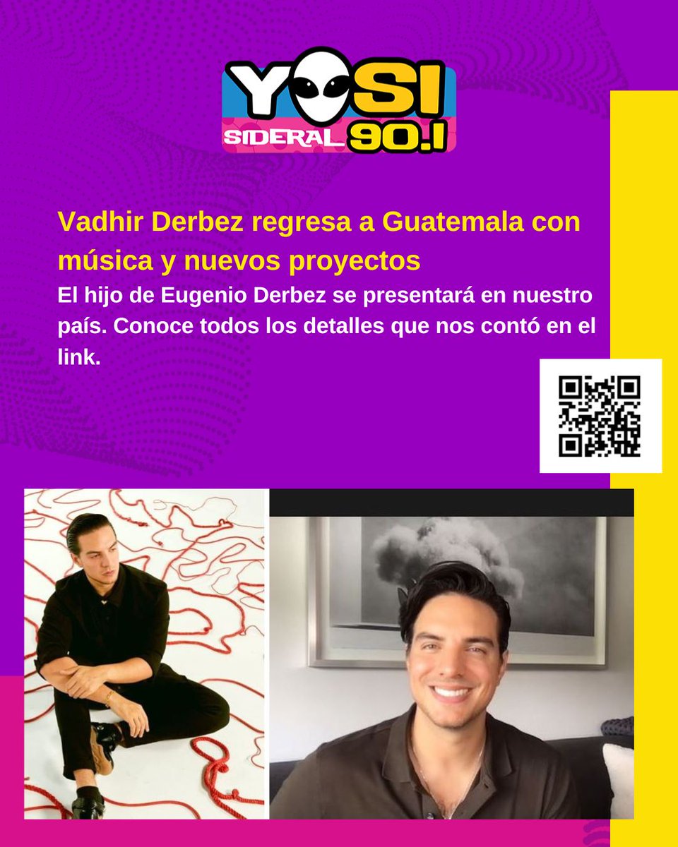 El multifacético artista mexicano, Vadhir Derbez, se prepara para visitar Guatemala este 23 de agosto. goo.su/z5apH