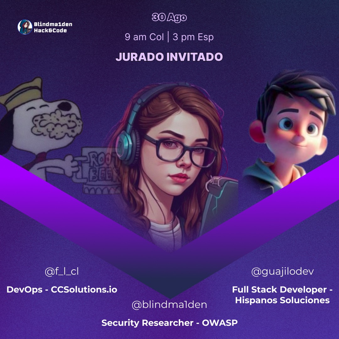Hay gente que ya está donde tú quieres llegar.

Y van a ser jurado en Hack &amp; Code: Un día por una causa, el hackathon donde verán tu idea, tu código… y tu potencial.
#dev

¿Listo para que te vean de verdad?

Inscríbete ahora → patreon.com/WeSecurebyMarg…