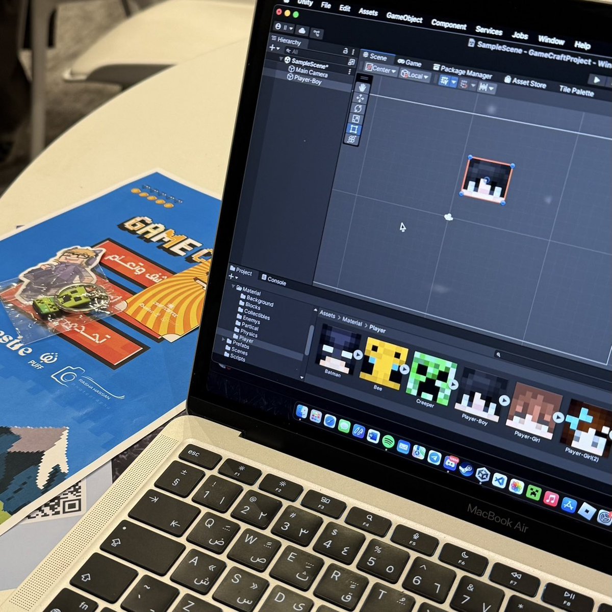rwinw1's tweet photo. قبل أيام حضرت فعالية Game Craft عن تطوير الألعاب كانت تجربة ممتعة جدًا تعرفت على طريقة عمل مطوري الألعاب وجربت أشتغل على لعبة بنفسي 👾 تجربة أكيد تنعاد! https://t.co/8YD5v0AnIX