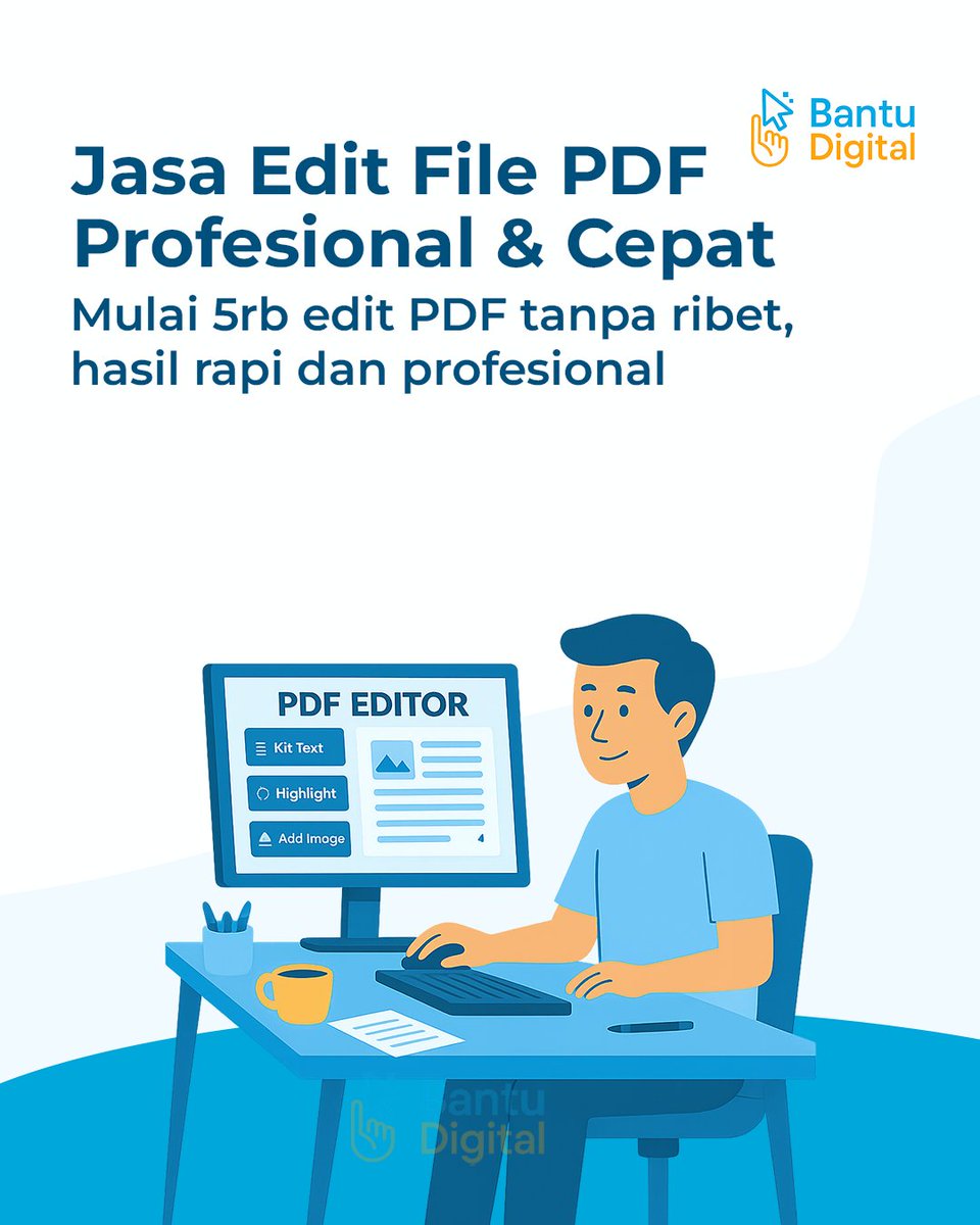 bantudigital_'s tweet image. Jasa Edit File PDF mulai 5rb! Ubah teks, tambah/hapus halaman, gabung file, perbaiki layout, &amp;amp; banyak lagi. Cocok untuk kerja, kuliah, &amp;amp; bisnis. Hubungi 👉 wa.me/6283144140222
#JasaEditPDF #EditPDF #PDFEditor
