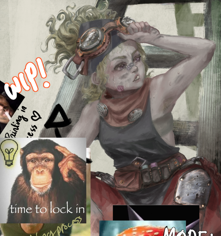 Wip of my dnd character!!!! Shes a Forge Domain Cleric in a kinda modern setting 

her celestial summons are flavored to be robots deployed from the sky KJDSJKDS

 #DnD #dndart #dnd5e #ocart