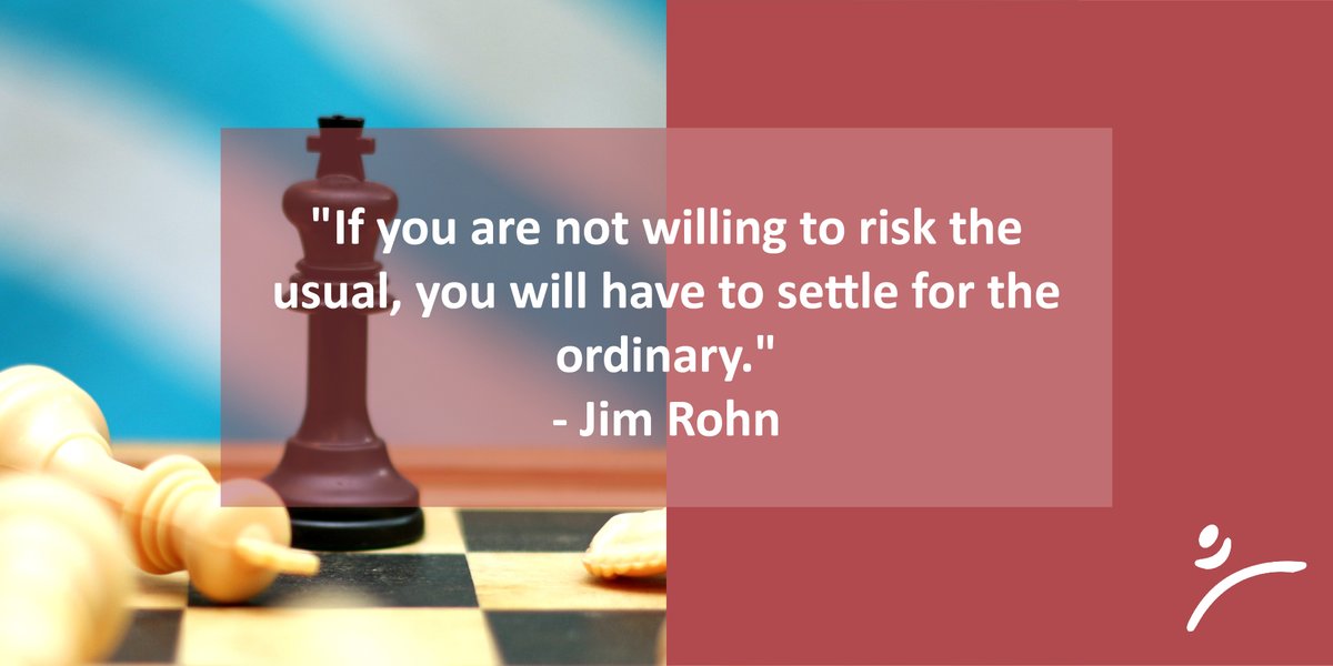 Quote: 'If you are not willing to risk the usual, you will have to settle for the ordinary.' - Jim Rohn

#RiskTaking
#Entrepreneurship