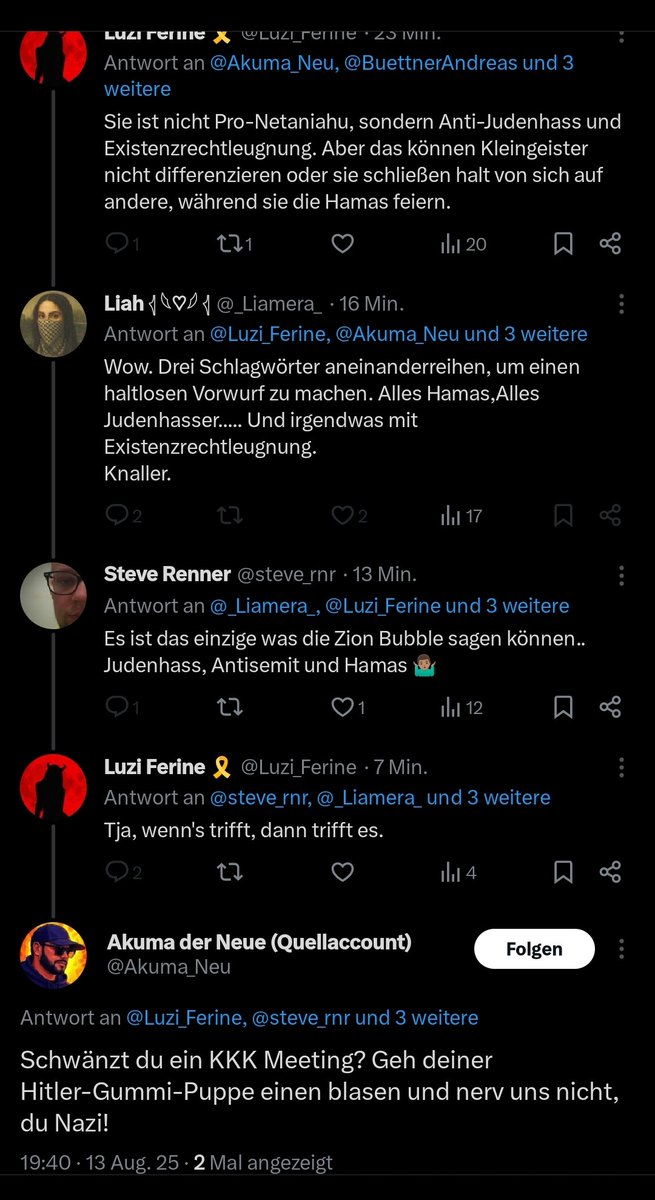 Wow, das war so konstruktiv wie ein KKK-Meeting über Vielfalt.
Beleidigen und direkt blocken: Ich nehme an, das ist die digitale Version von 'Tür zuknallen und durch's Schlüsselloch noch was rufen'.