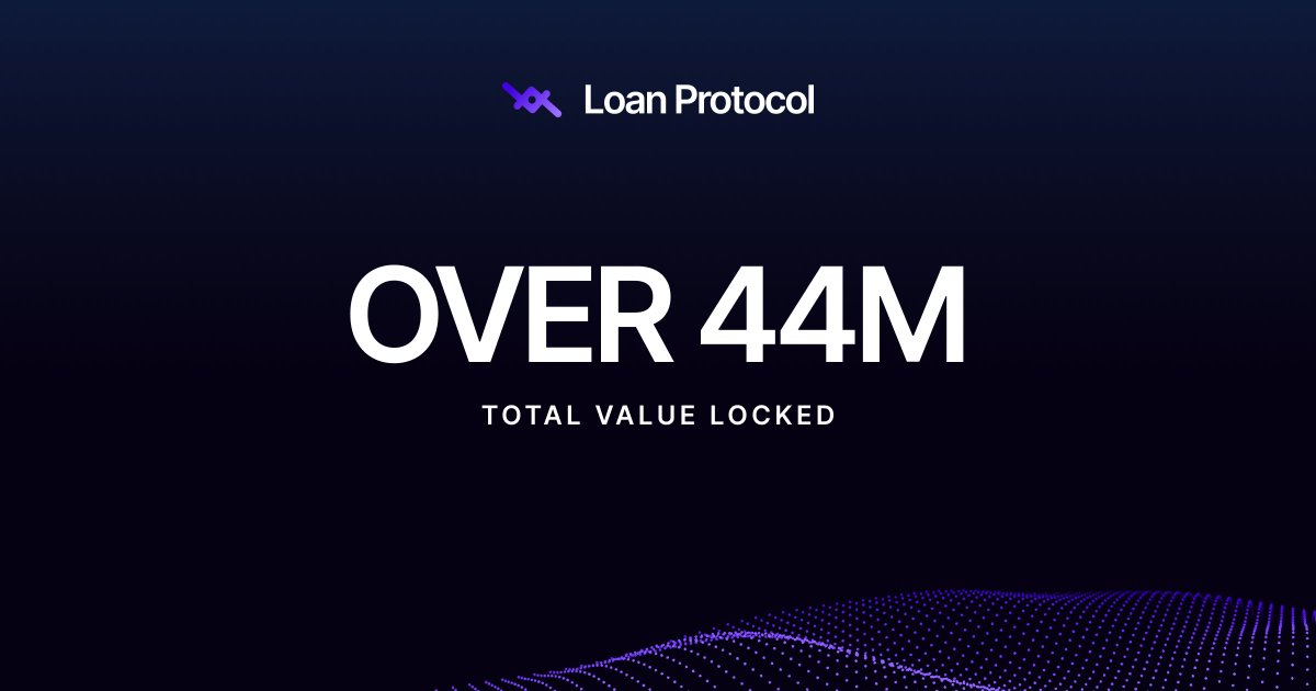 LOAN_Protocol's tweet photo. One week update.

LOAN Markets TVL = $44m (+33.33%) https://t.co/6lDxwEOJM2