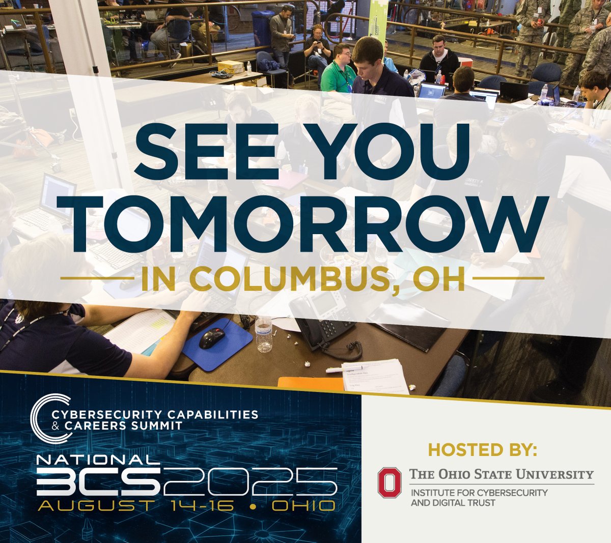 𝗦𝗘𝗘 𝗬𝗢𝗨 𝗧𝗢𝗠𝗢𝗥𝗥𝗢𝗪!
Join us for pre-conference workshops (Aug 14-15), demonstrations, competitions, and games! General conference check-in opens Friday (Aug 15) morning. 
𝗟𝗲𝗮𝗿𝗻 𝗠𝗼𝗿𝗲 > bit.ly/2025-National-…