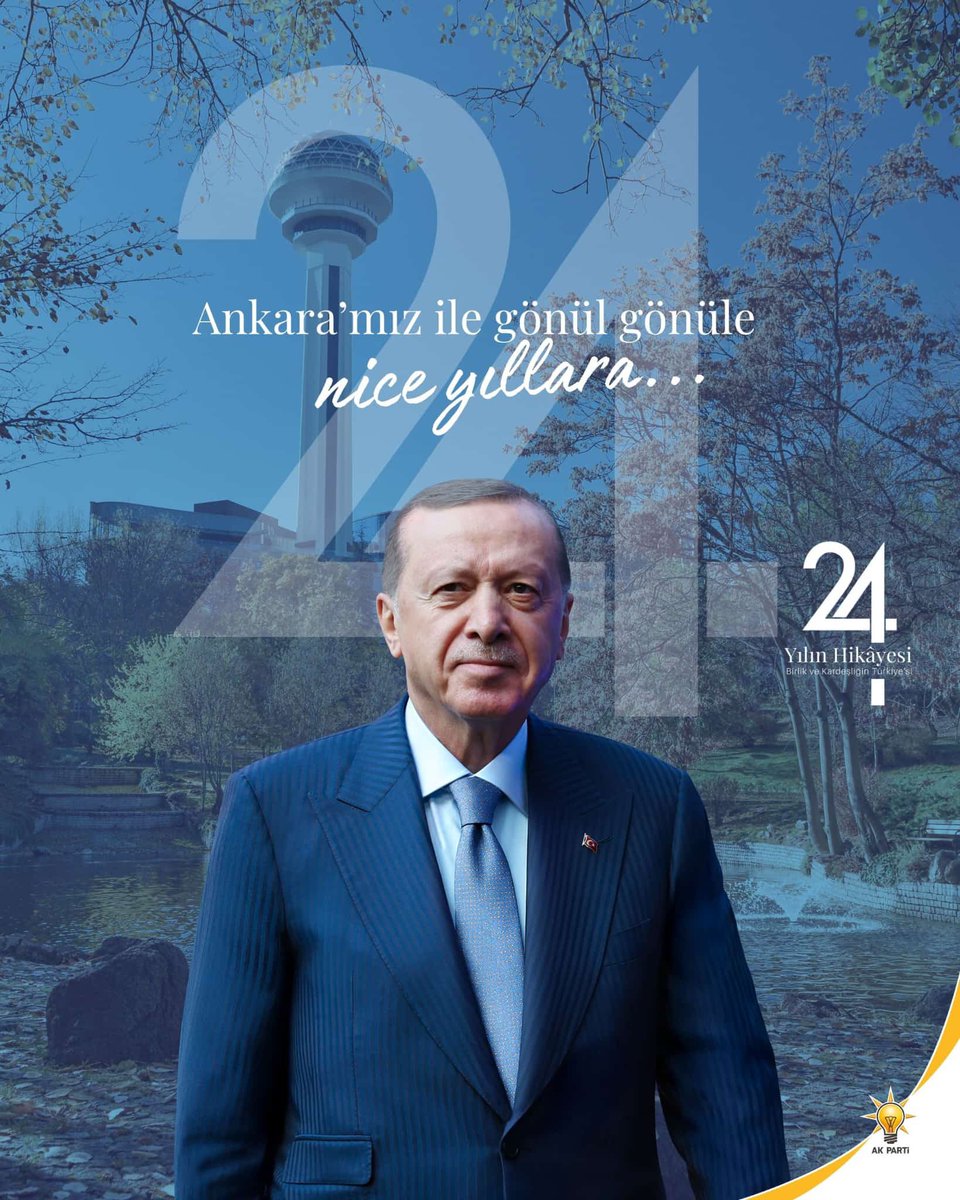 Ankara'mız ile gönül gönüle nice yıllara.
<a href="/RTErdogan/">Recep Tayyip Erdoğan</a> 

#24yılınhikayesi