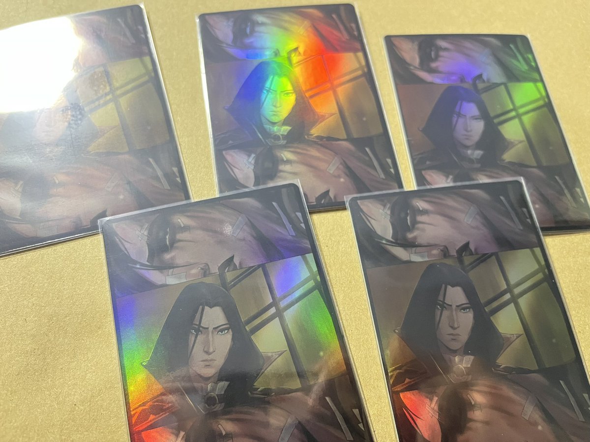 Loool not me treating the free art cards (for the comic book) like pokemon cards lol sleeved and ready 🙂‍↕️