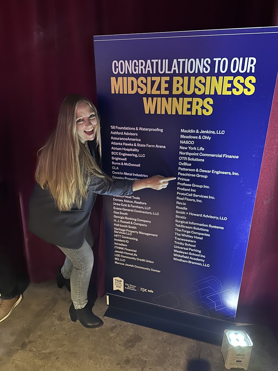 PrimusBuilders's tweet photo. Primus moved up a whopping 20 spots on the #AJC's list of the region's Top Work Places this year! From #37 in 2024 to #17 in 2025! We are very proud of the hard work our team continues to put in to making Primus a great place to build a career. 

#primus #AJCTopWorkplaces2025 https://t.co/gg97Q0u187