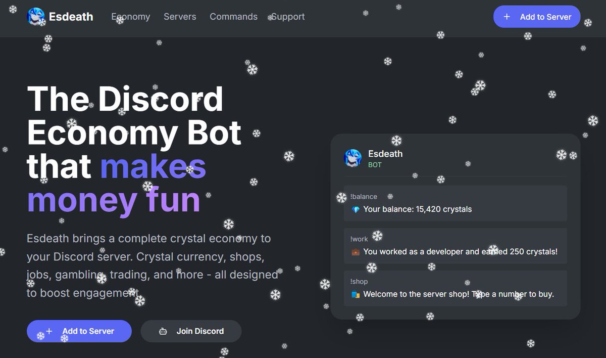 EsdeathDiscord's tweet image. Devs updated my websites visuals check it out!