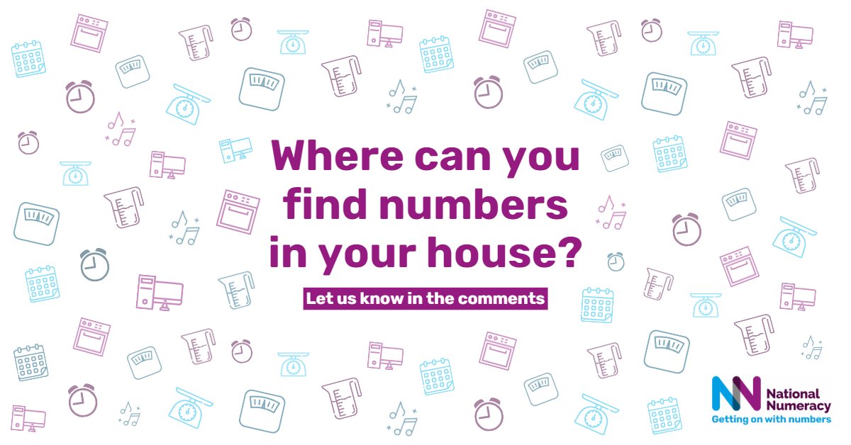 Where are numbers hiding in your house? 🕵️‍♀️

As #parents and #carers, it can be hard to think of ways to make numbers fun and relevant. That's why our Family Maths Toolkit has lots of ideas to help 💡

🔗ow.ly/tcfl50WF8Lo   

#WednesdayMotivation