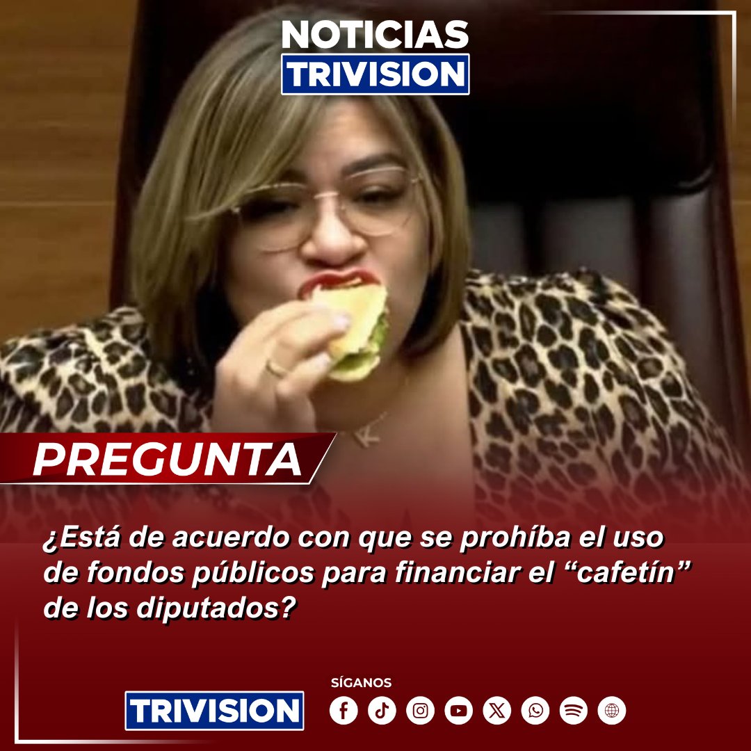 #PreguntaTrivision | La Contraloría General de la República determinó que los más de ₡86 millones anuales en alimentos y bebidas consumidos por los diputados no deben financiarse con recursos públicos.